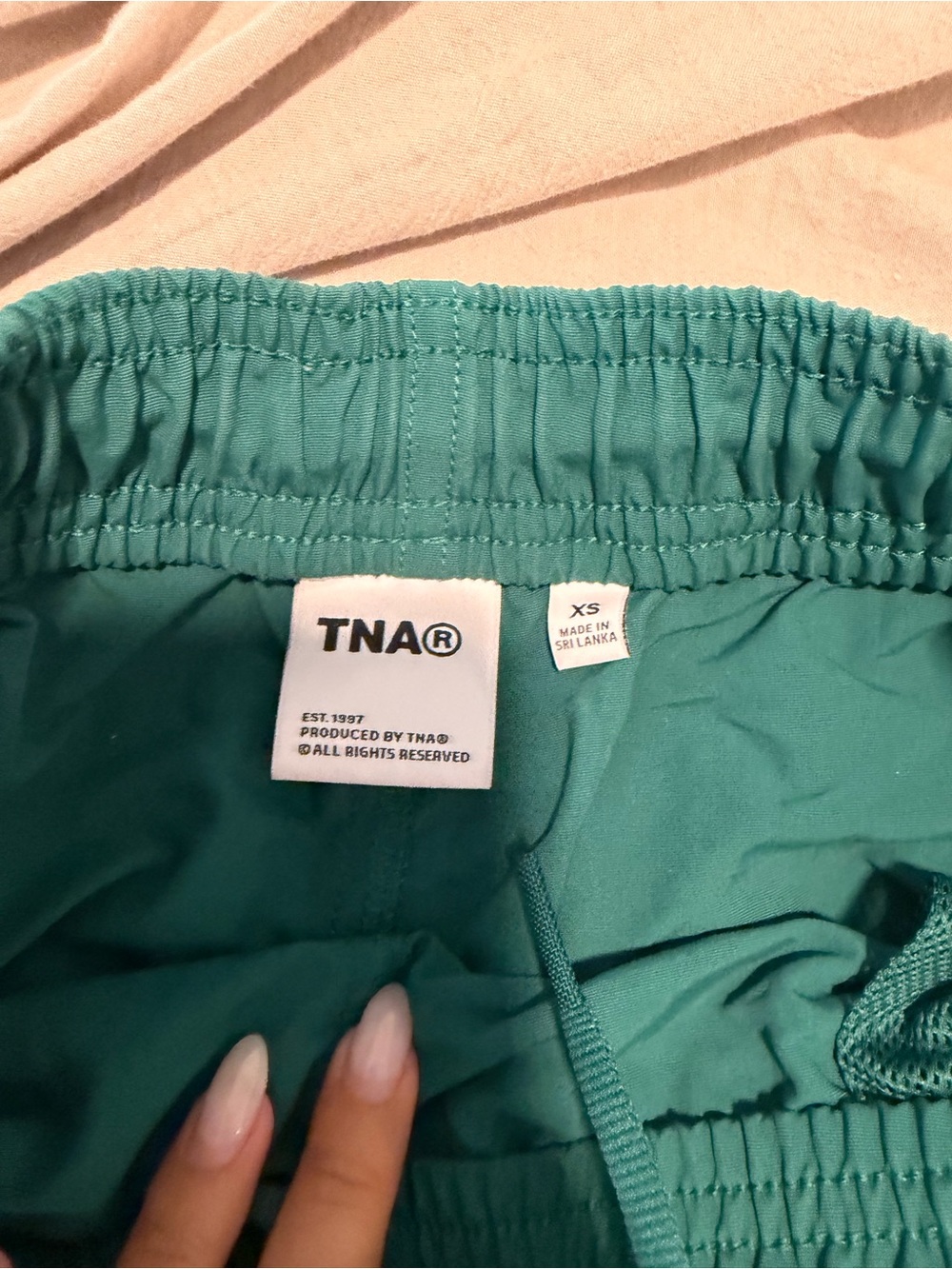 TNA Teal Elastic-Waist Lounge Pants - Picture 3 of 3